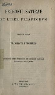 Tapa de Petronii Satirae et Liber Priapeorvm