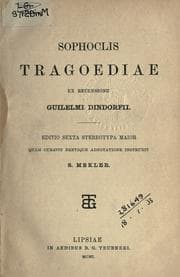 Tapa de Sophoclis Tragoediae ex recensione Guilelmi Dindorfii