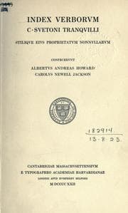 Tapa de Index verborum C. Suetoni Tranquilli, stilique eius proprietatum nonnullarum