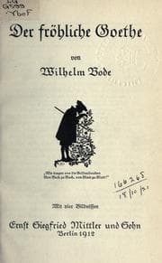Tapa de Der fröhliche Goethe