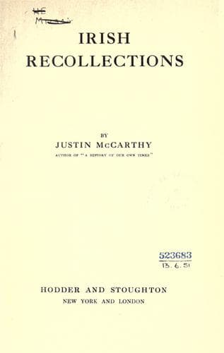 Tapa de Irish recollections