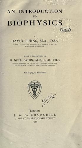 Tapa de An introduction to biophysics