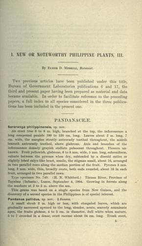 Tapa de New or noteworthy Philippine plants