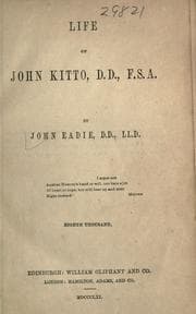 Tapa de Life of John Kitto, D.D., F.S.A
