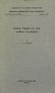 Tapa de Yuman tribes of the lower Colorado