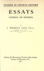 Tapa de Essays liturgical and historical / by J. Wickham Legg