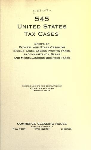 Tapa de 545 United States tax cases