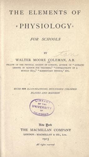 Tapa de The elements of physiology for schools