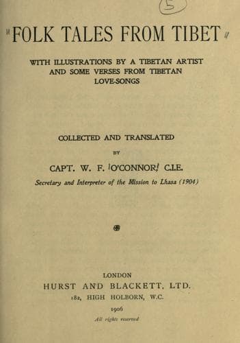 Tapa de Folk tales from Tibet