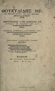 Tapa de Thucydidis De bello peloponnesiano libri octo