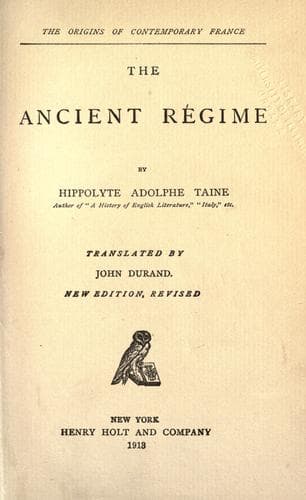 Tapa de The ancient régime