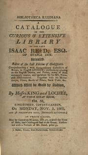 Tapa de Bibliotheca Reediana