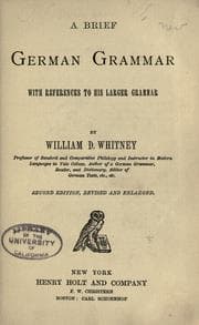 Tapa de A brief German grammar