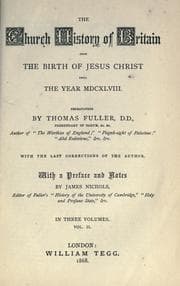 Tapa de The church history of Britain from the birth of Jesus Christ until the year 1648