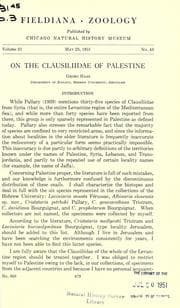 Tapa de On the Clausiliidae of Palestine