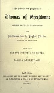 Tapa de The romance and prophecies of Thomas of Erceldoune