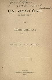 Tapa de Un mystère, (a mystery)