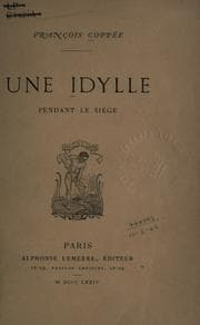 Tapa de Une idylle pendant le siége
