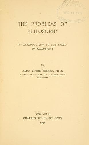 Tapa de The problems of philosophy