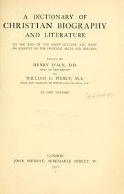 Tapa de A dictionary of Christian biography and literature to the end of the sixth century A.D.