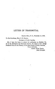 Tapa de History of the gems found in North Carolina