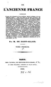 Tapa de De l'ancienne France