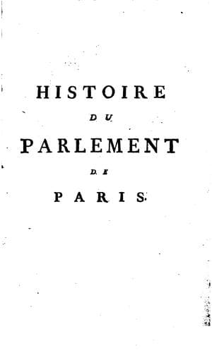 Tapa de Histoire du Parlement de Paris
