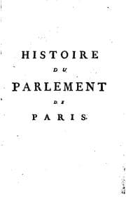 Tapa de Histoire du Parlement de Paris