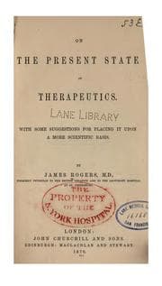 Tapa de On the present state of therapeutics