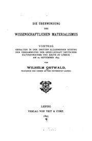 Tapa de Die überwindung des wissenschaftlichen materialismus
