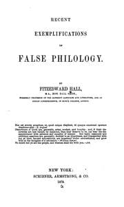 Tapa de Recent exemplifications of false philology