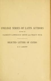 Tapa de Selected letters of Cicero