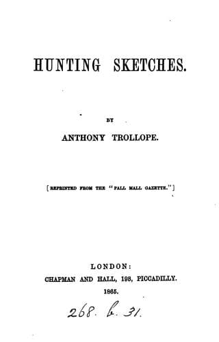 Tapa de Hunting sketches