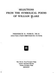 Tapa de Selections from the symbolical poems of William Blake