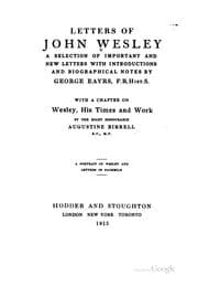 Tapa de Letters of John Wesley