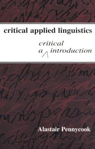 Tapa de Critical applied linguistics