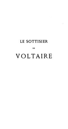 Tapa de Le sottisier de Voltaire