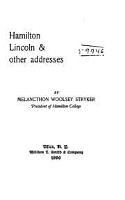 Tapa de Hamilton, Lincoln & other addresses