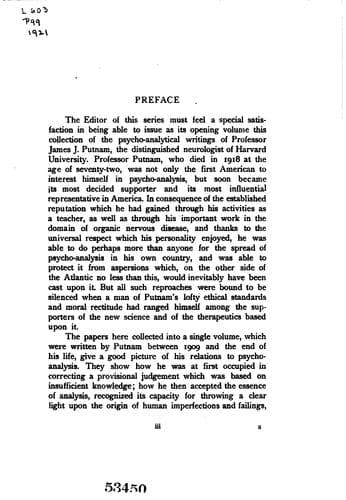 Tapa de Addresses on psycho-analysis