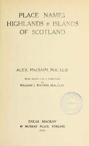 Tapa de Place names, Highlands & islands of Scotland
