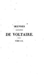 Tapa de Œuvres complètes de Voltaire avec des remarques et des notes historiques, scientifiques et littéraires ..