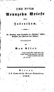 Tapa de Neunzehn Briefe über Judenthum