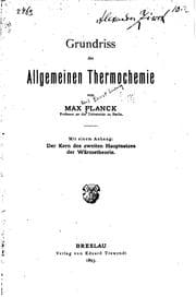 Tapa de Grundriss der allgemeinen Thermochemie