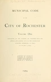 Tapa de Municipal code of the city of Rochester