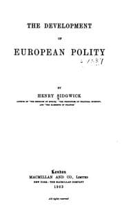 Tapa de The development of European polity