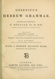 Tapa de Gesenius's Hebrew grammar