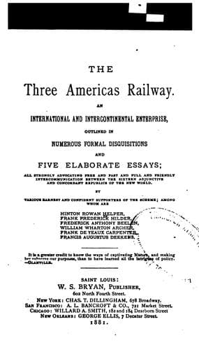 Tapa de Three Americas Railway