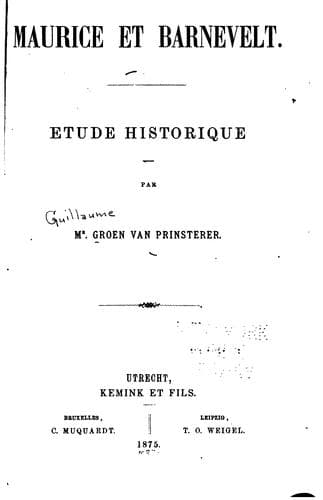 Tapa de Maurice et Barnevelt