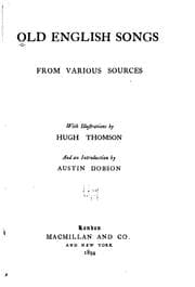 Tapa de Old English songs from various sources
