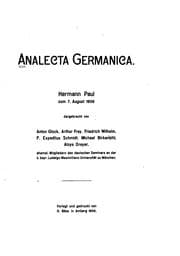 Tapa de Analecta germanica